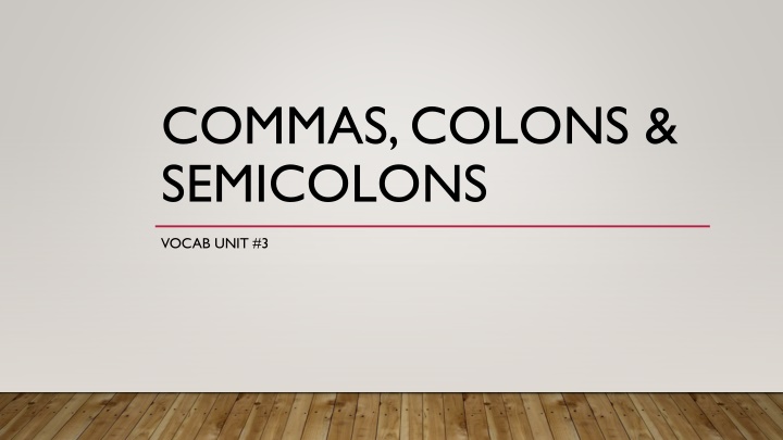 commas colons semicolons