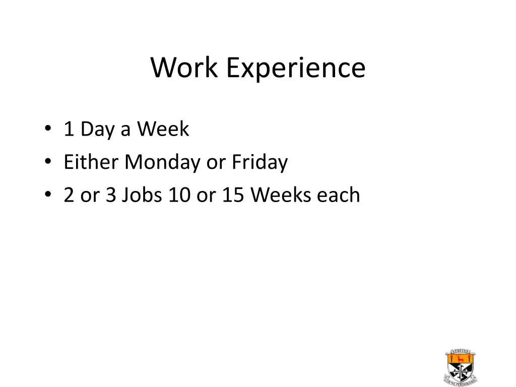 work experience