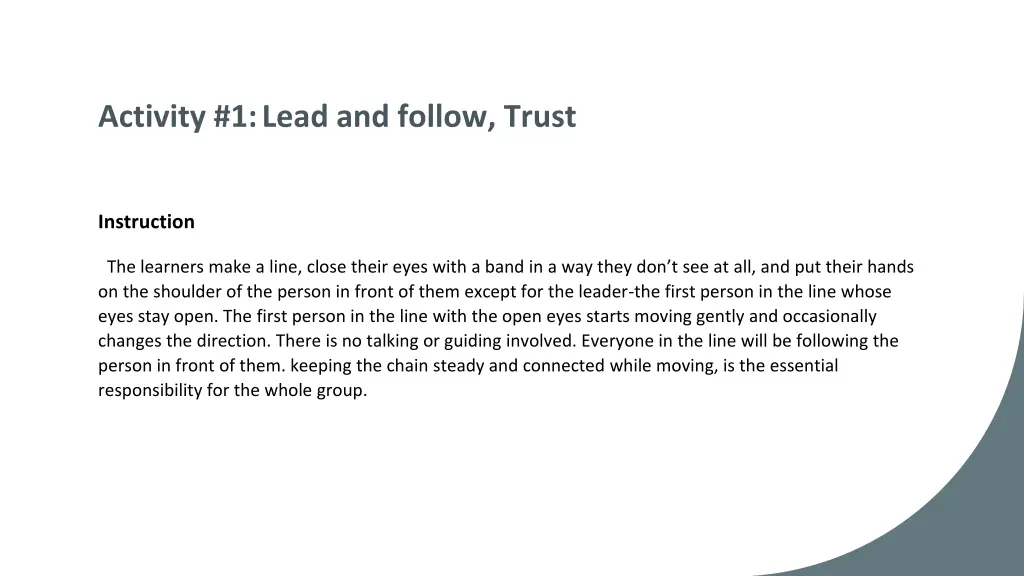 activity 1 lead and follow trust