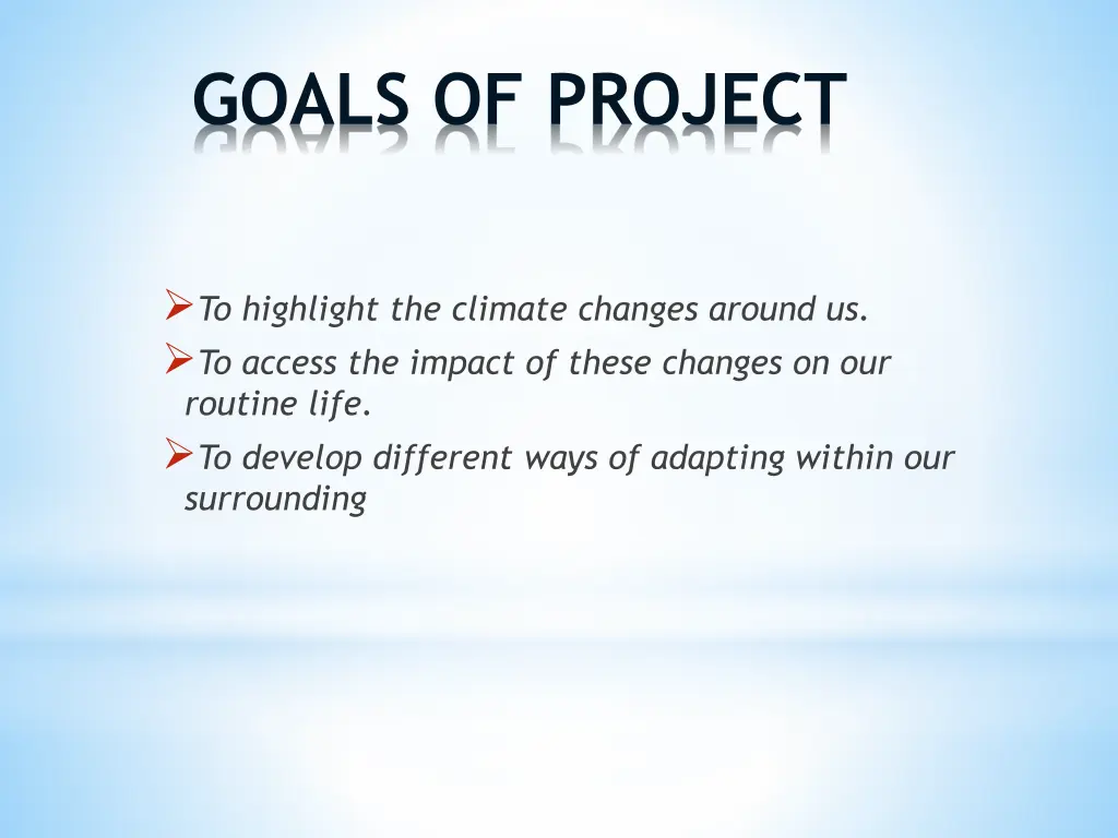 goals of project