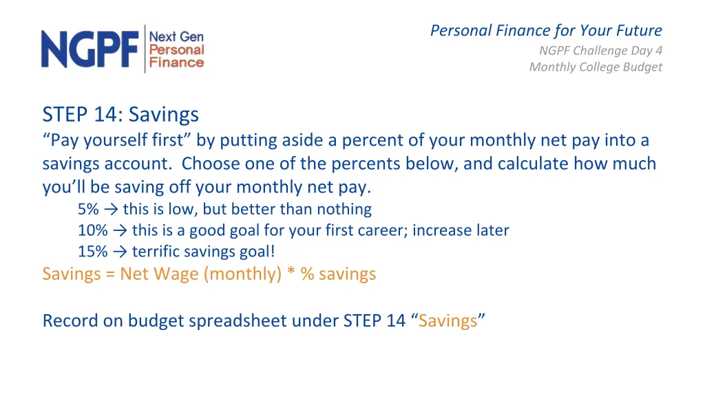 personal finance for your future ngpf challenge 21