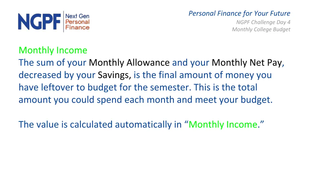 personal finance for your future ngpf challenge 22