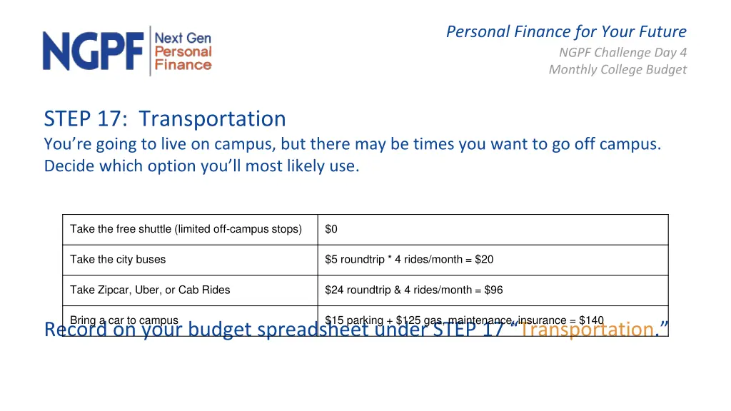 personal finance for your future ngpf challenge 25