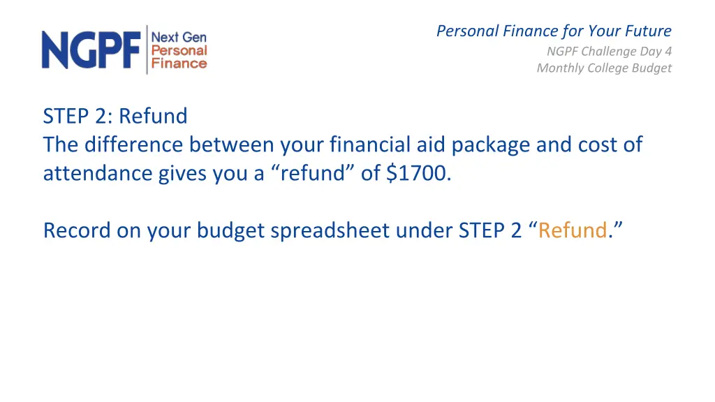 personal finance for your future ngpf challenge 3