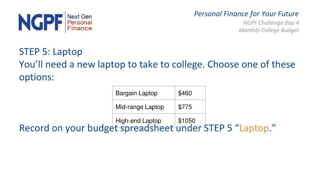 personal finance for your future ngpf challenge 7