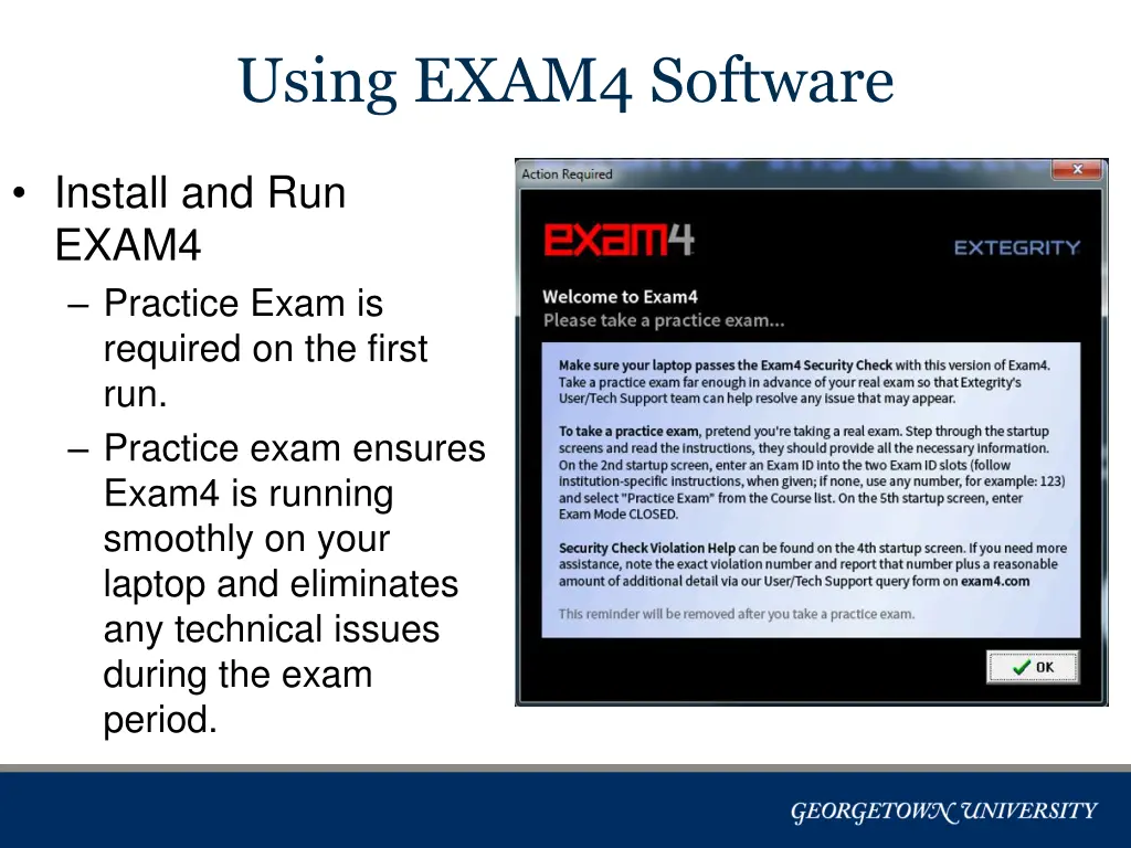 using exam4 software 1