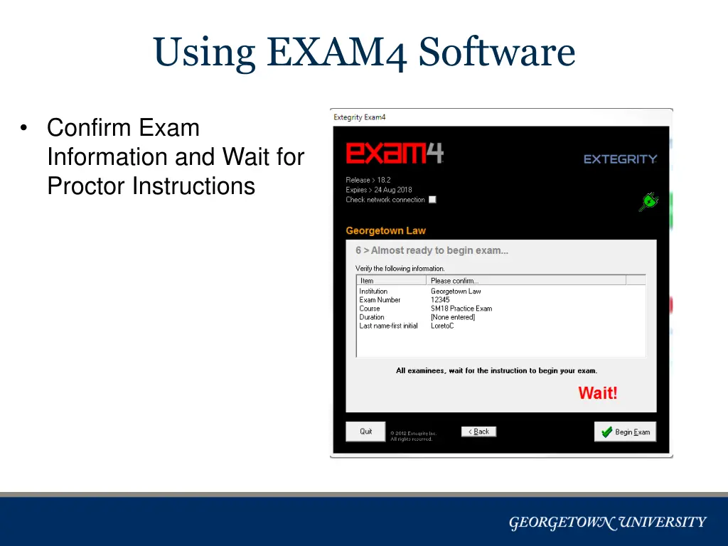 using exam4 software 10