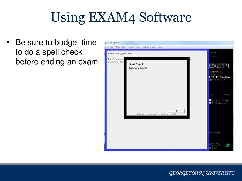 using exam4 software 12