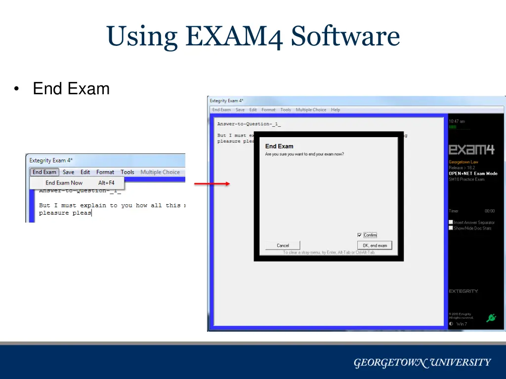 using exam4 software 13