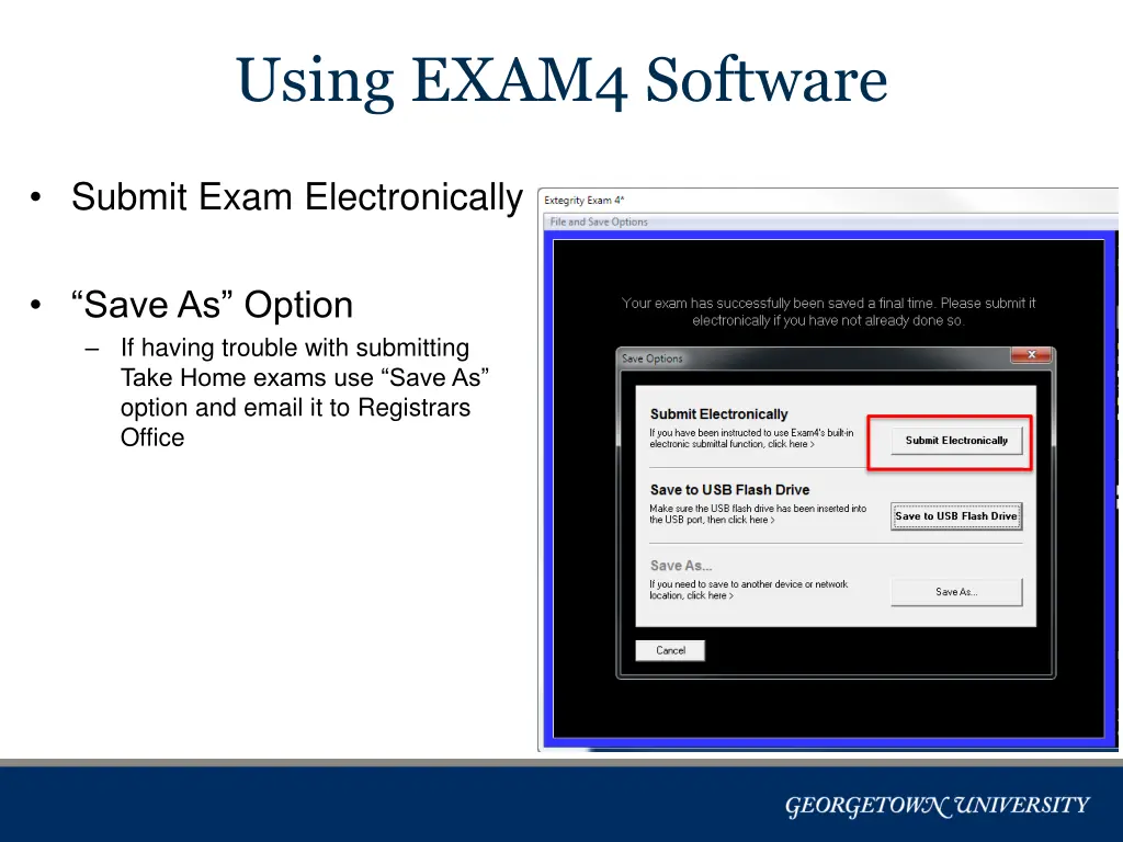 using exam4 software 14