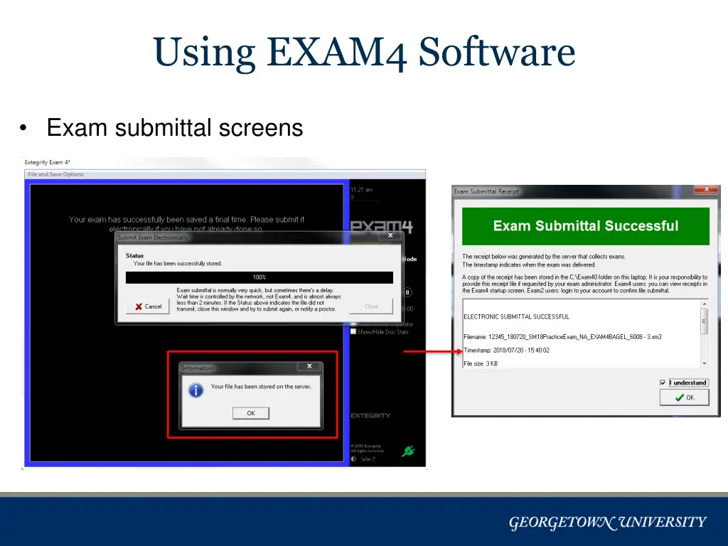 using exam4 software 15