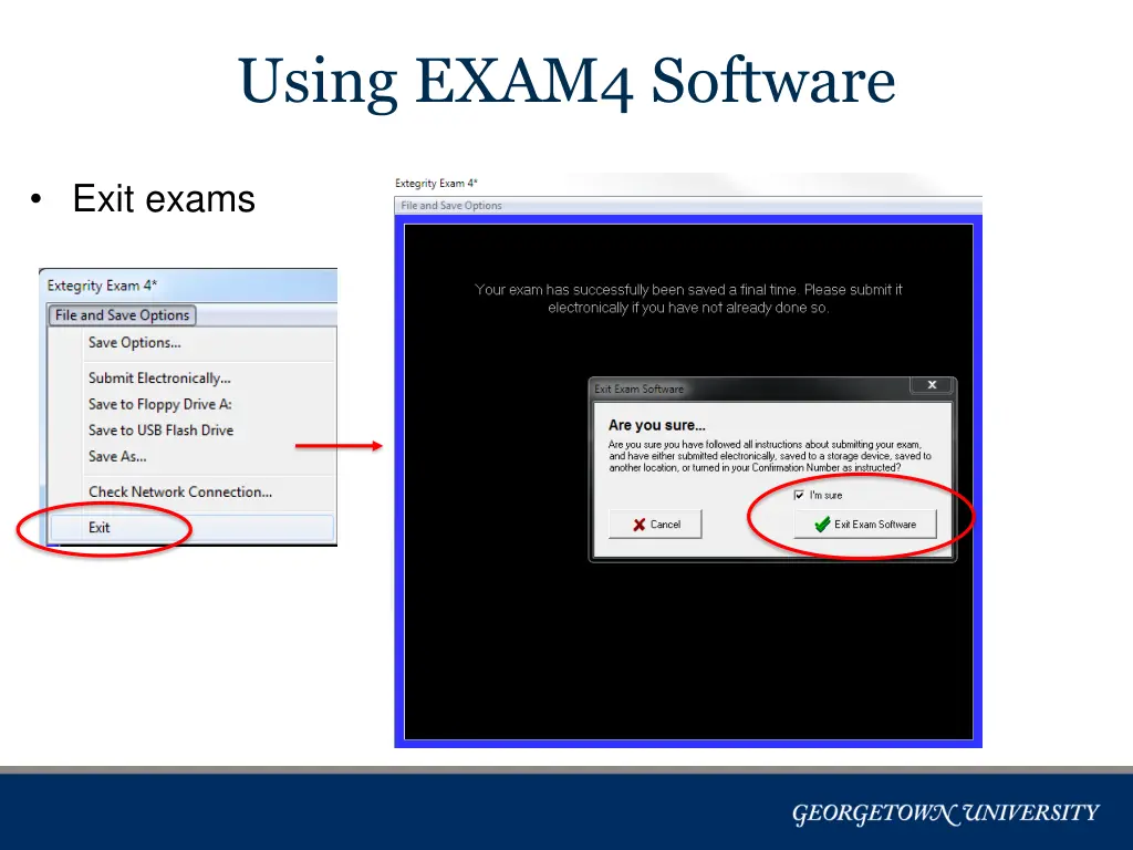 using exam4 software 16