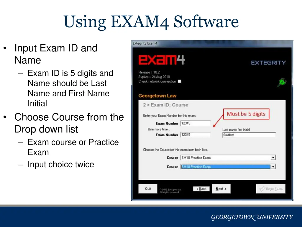 using exam4 software 3