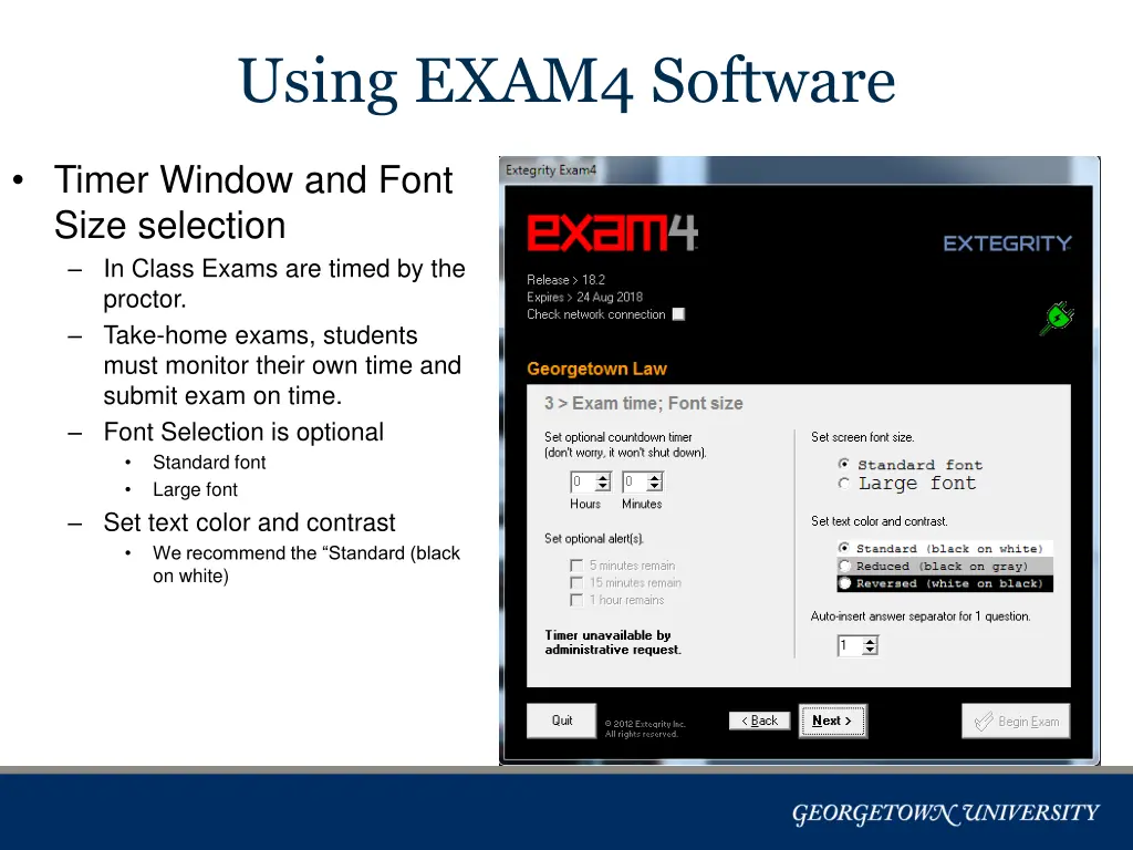 using exam4 software 6