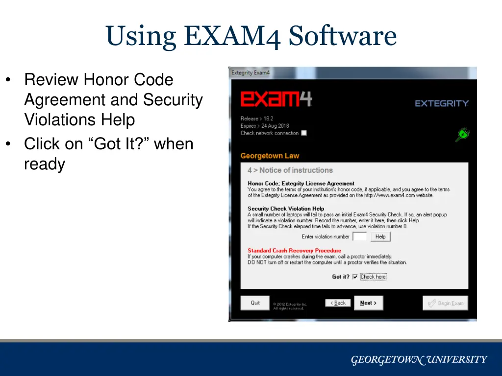 using exam4 software 7