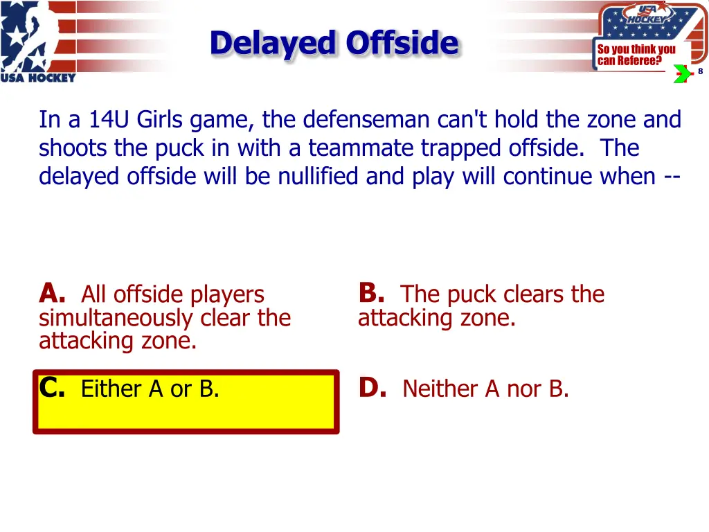 delayed offside