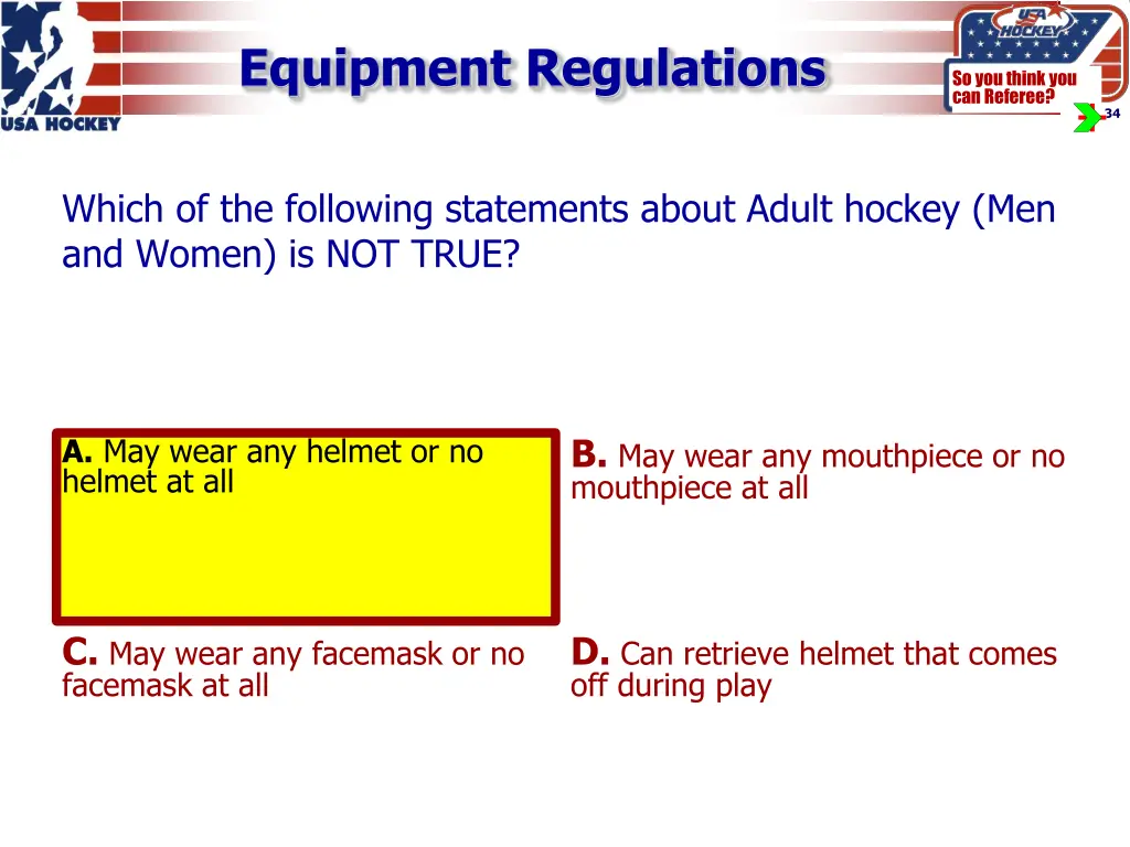 equipment regulations 4