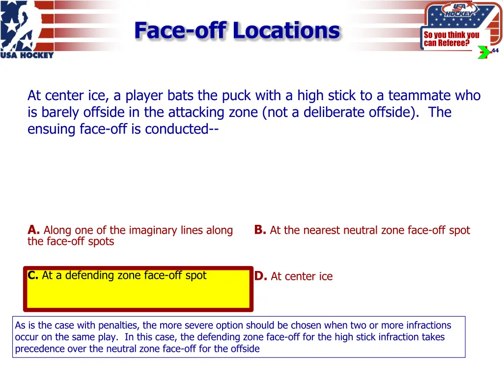 face off locations