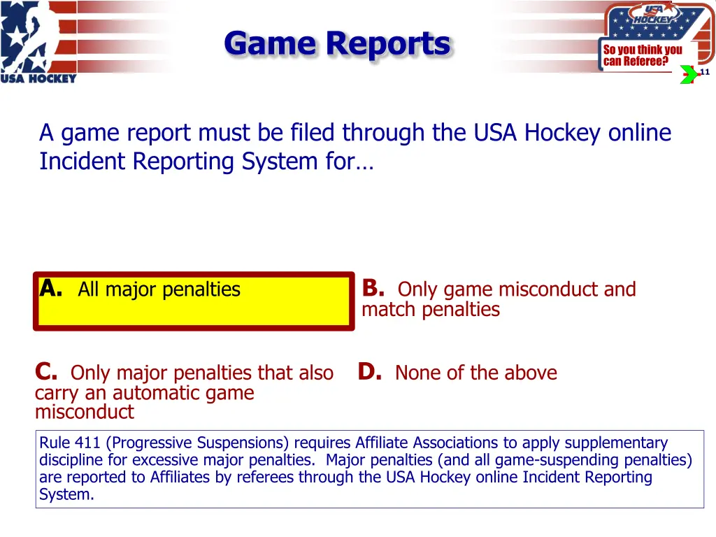 game reports