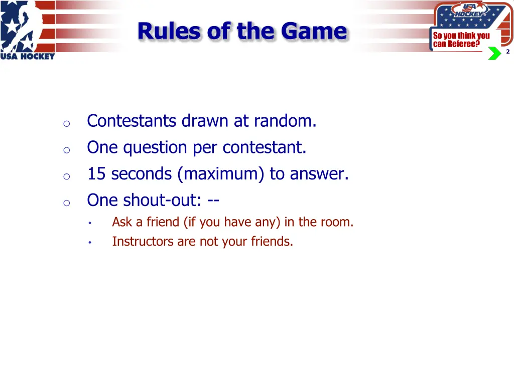 rules of the game