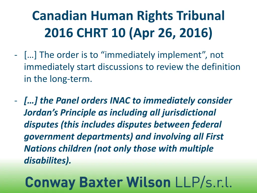 canadian human rights tribunal 2016 chrt 1