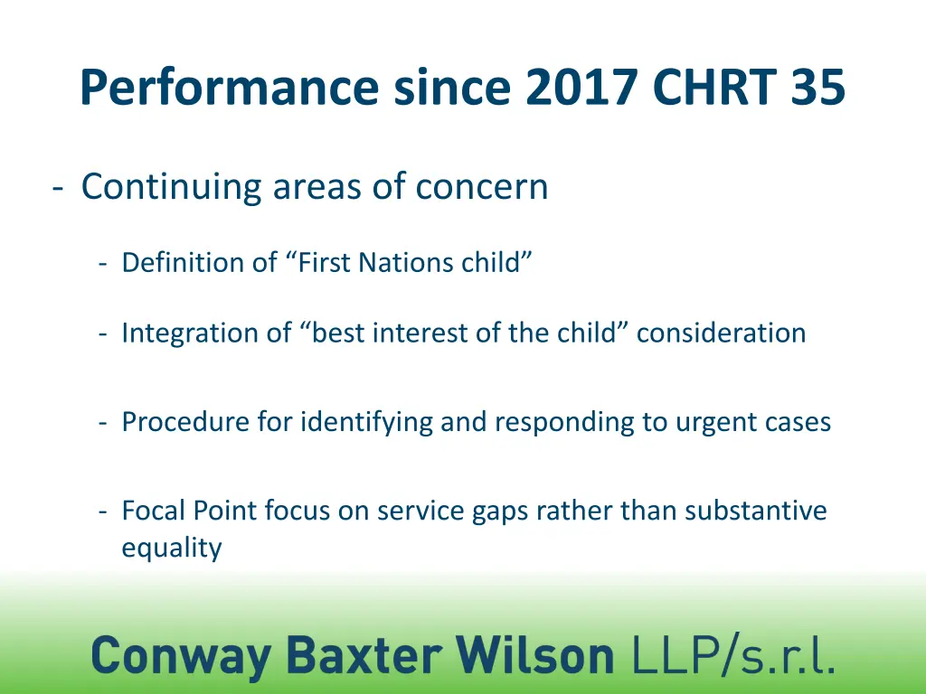 performance since 2017 chrt 35 1