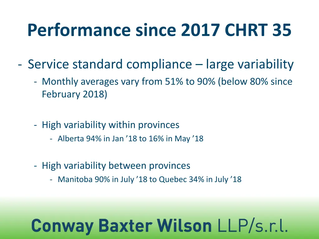 performance since 2017 chrt 35 3