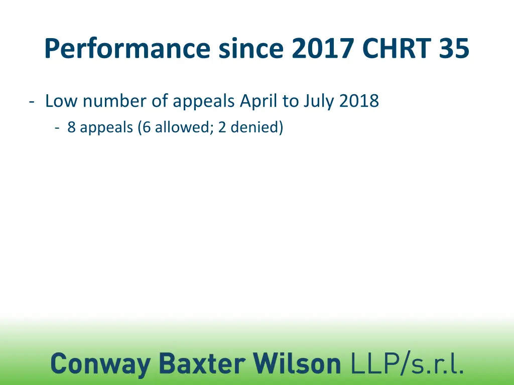 performance since 2017 chrt 35 5