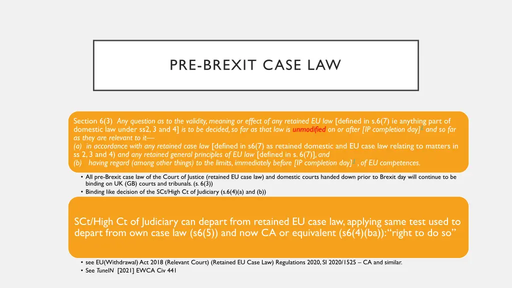 pre brexit case law