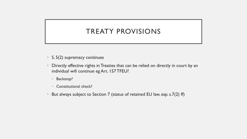 treaty provisions