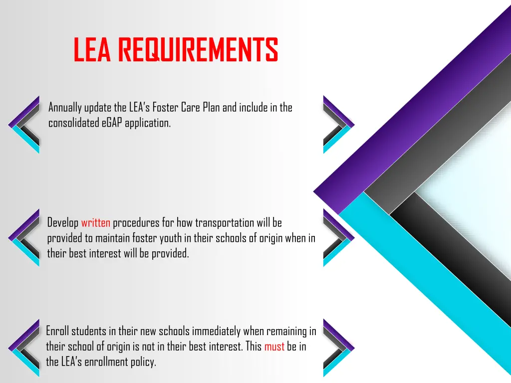 lea requirements