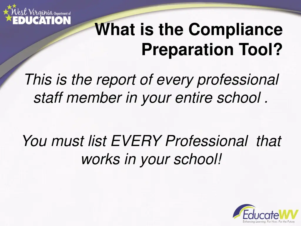 what is the compliance preparation tool