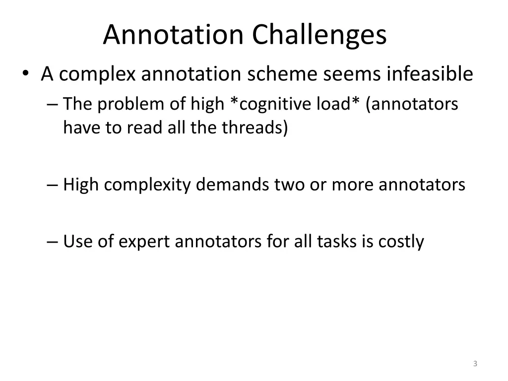 annotation challenges a complex annotation scheme