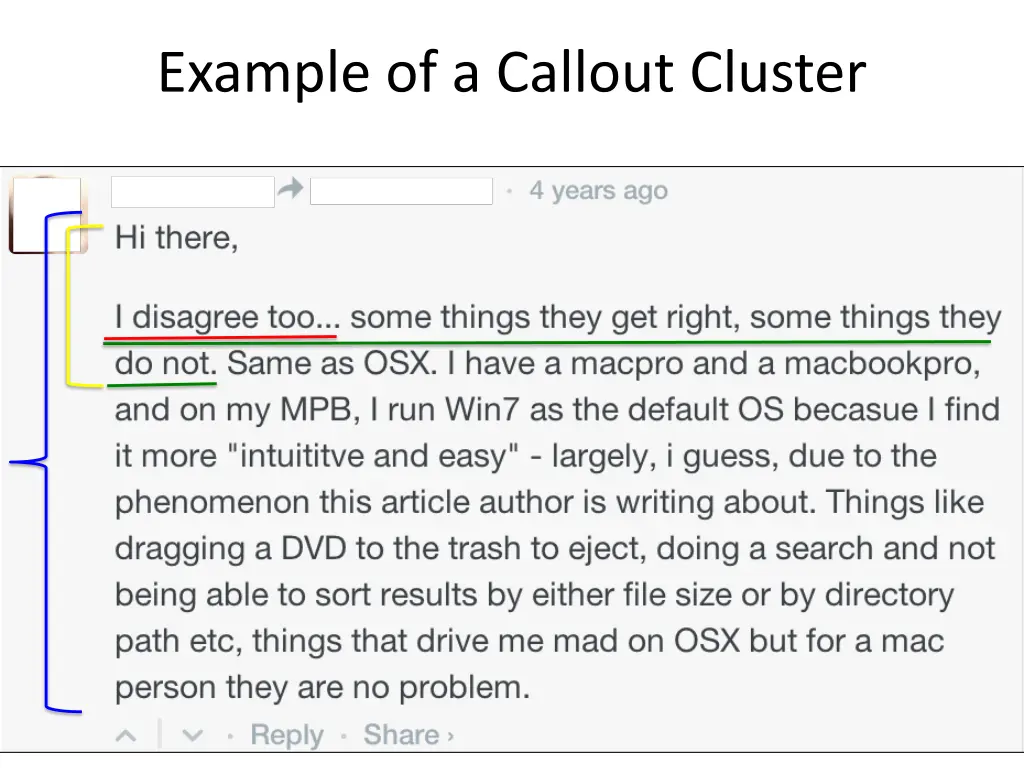 example of a callout cluster