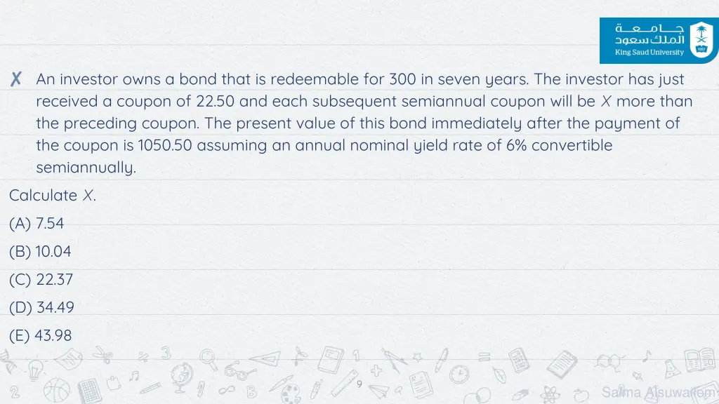 an investor owns a bond that is redeemable