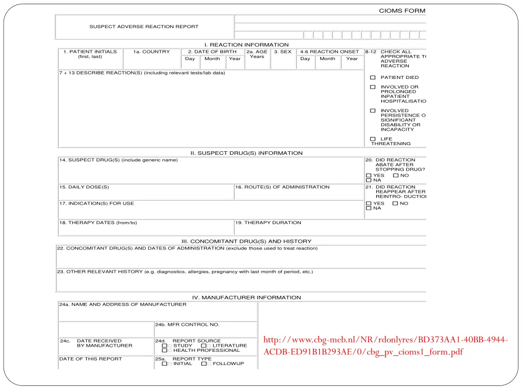 cioms form