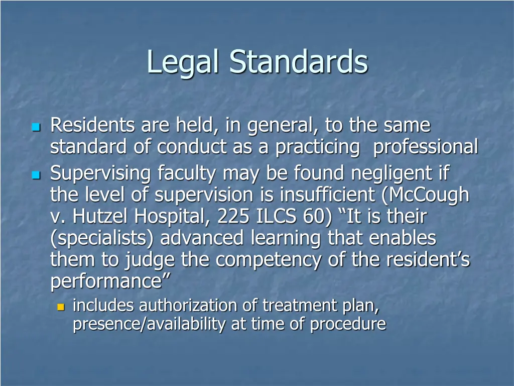 legal standards