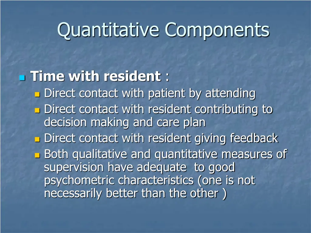 quantitative components