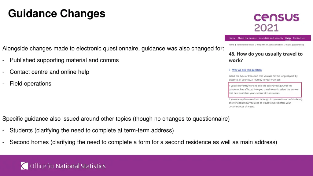 guidance changes