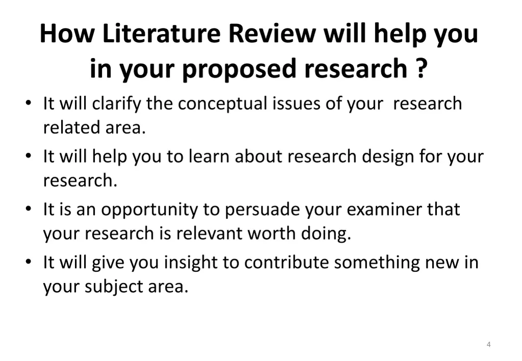 how literature review will help you in your