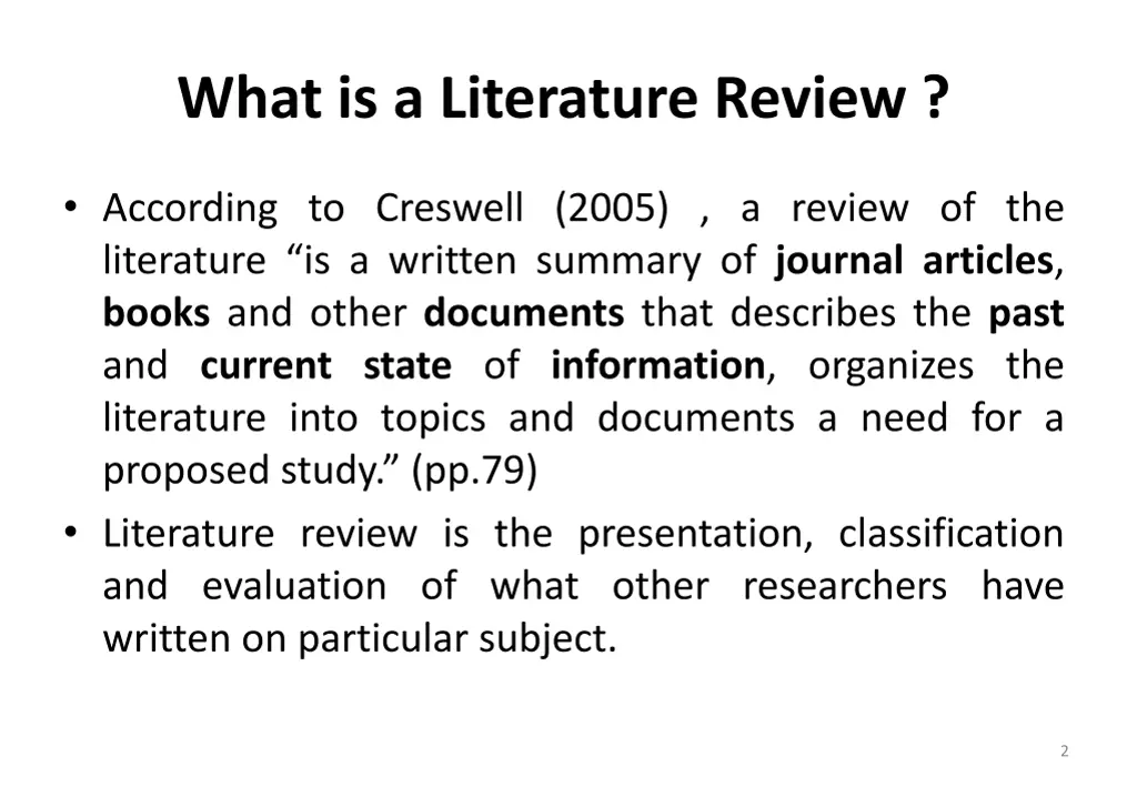 what is a literature review