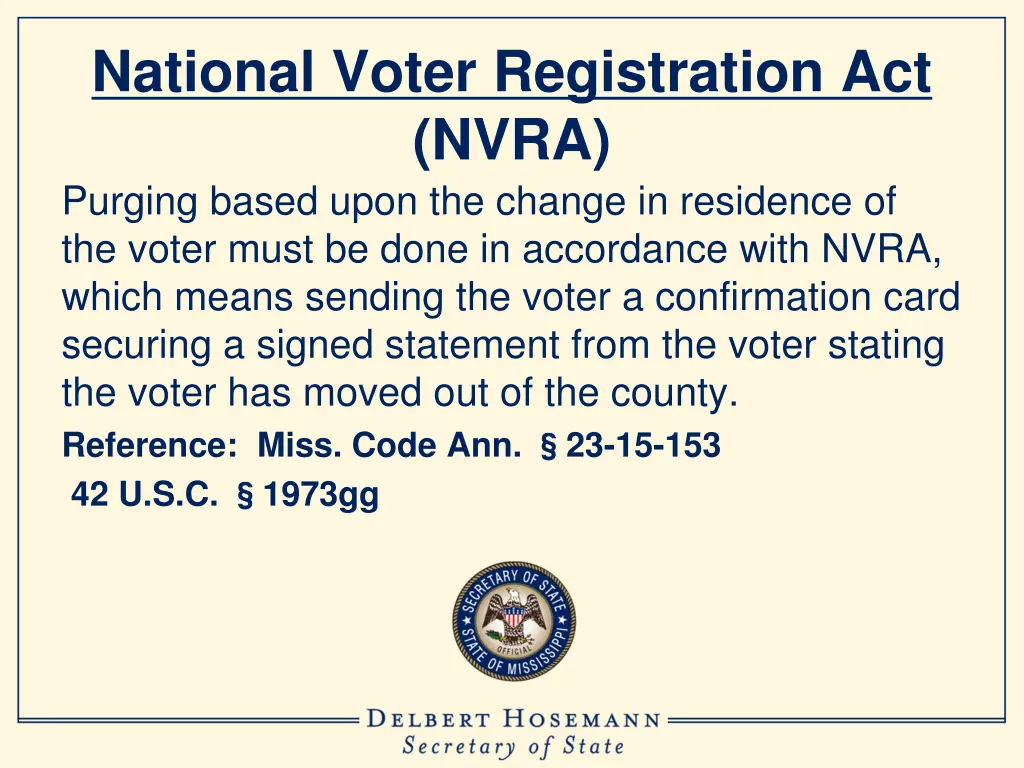 national voter registration act nvra purging