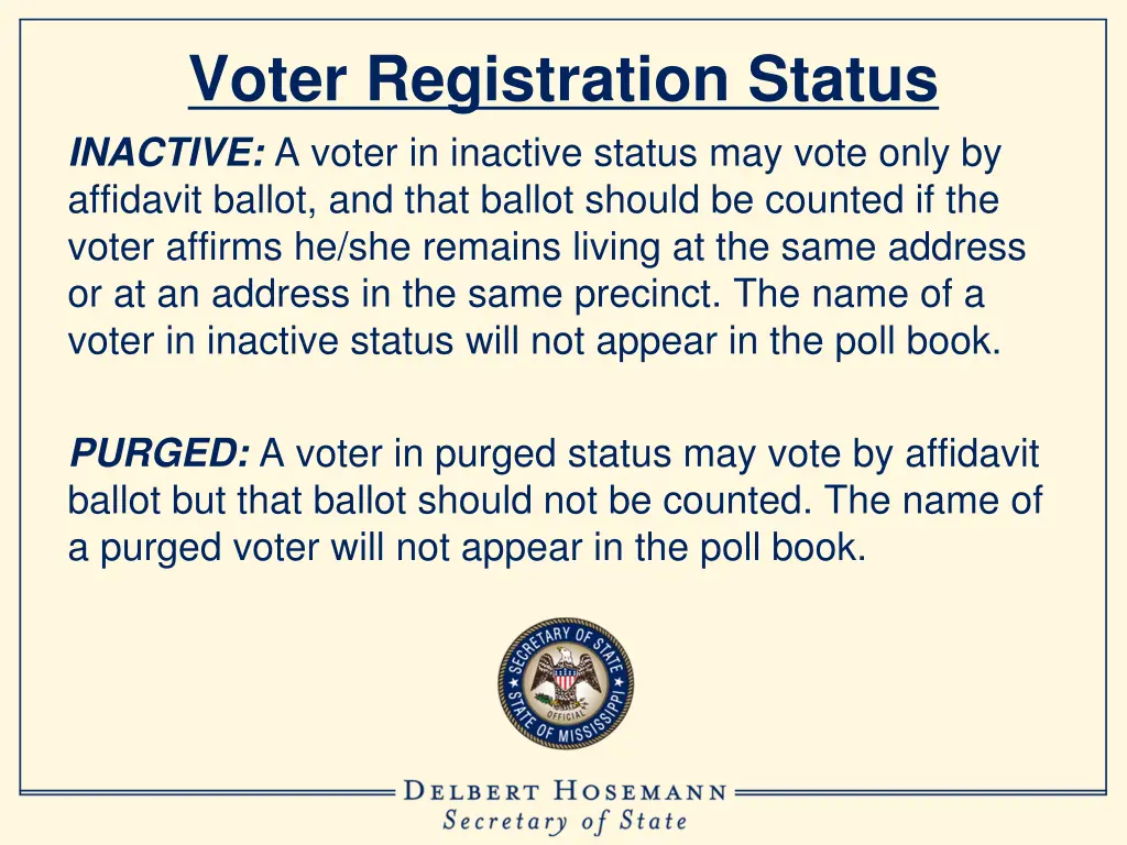 voter registration status inactive a voter