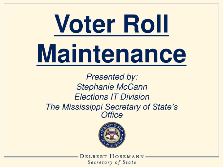 voter roll maintenance