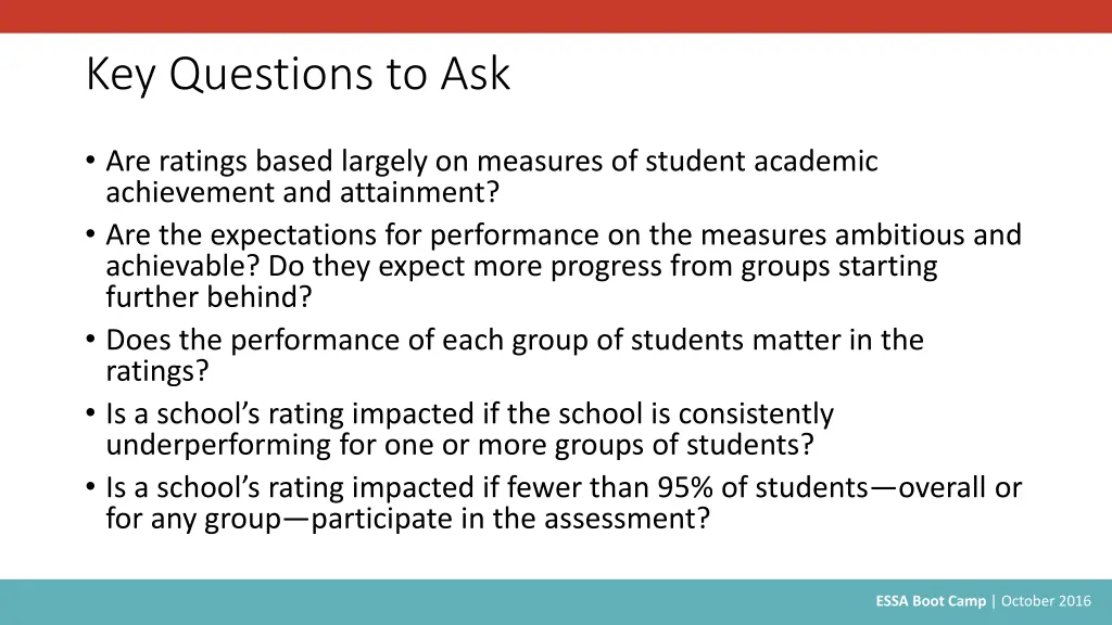 key questions to ask