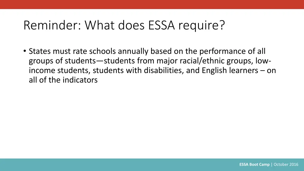 reminder what does essa require 2