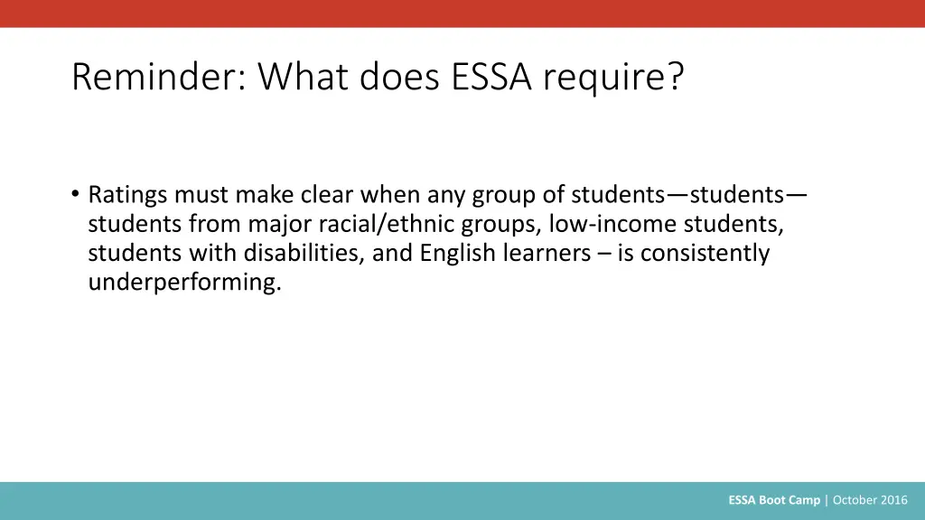 reminder what does essa require 3