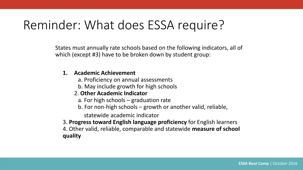 reminder what does essa require