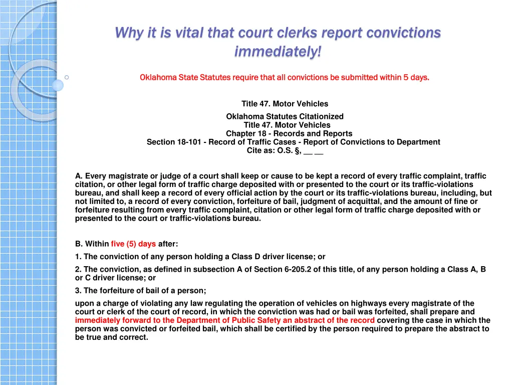 why it is vital that court clerks report