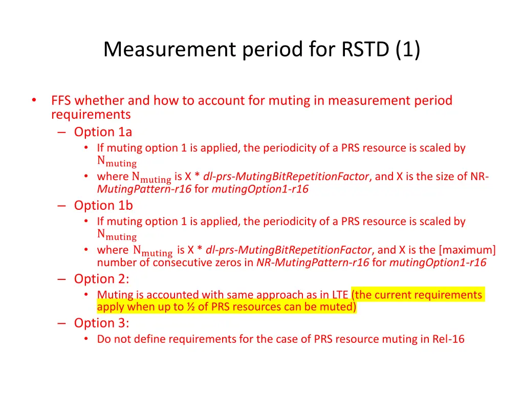 measurement period for rstd 1